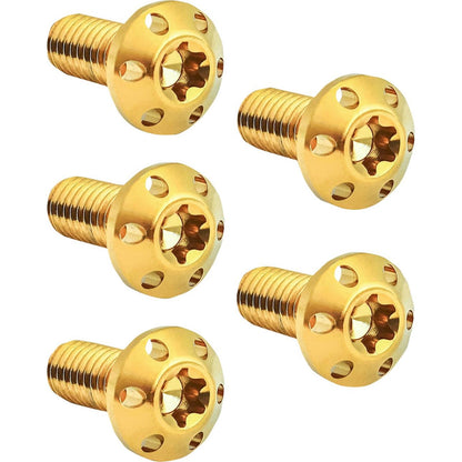 Arlen Ness Bolt Kit - Holeshot/Brake Rotor/Rear Hub Mount Gold 3/8"-16x1" - 5 Pack 300-911_1506707