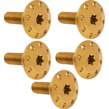 Arlen Ness Bolt Kit - Holeshot/Front/Floating/Brake Rotor - Spoke Mount Gold 5 Pk 300-916_1501319