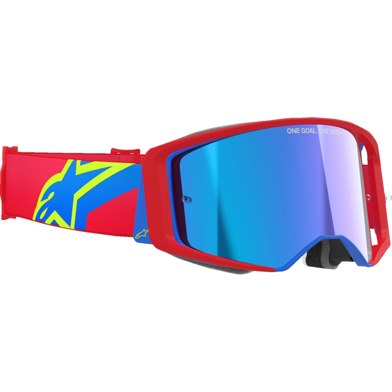 Alpinestars Supertech Goggles - Corp - Red/Blue - ABS Vision - Blue Mirror [MPN: 5100325-3055]_1488865