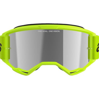 Alpinestars Vision 3 Goggles - Wordmark - Yellow Fluo - Silver Mirror Lens [MPN: 5103225-5299]_1488876