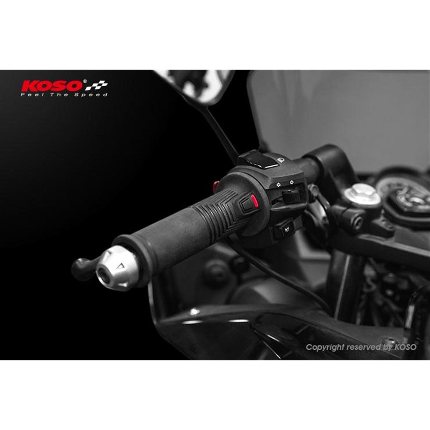 Koso Artemis Heated Grip 1'' to 1 1/8'' 130mm - Pair AX174010_1492671