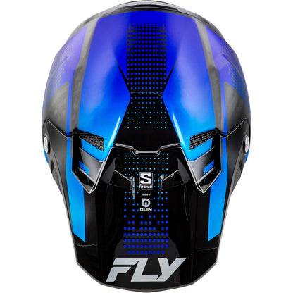 Fly Racing Youth Formula S Carbon Protocol Helmet - Black Carbon/Blue - Large 73-4466YL_1493497