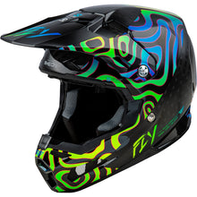 Fly Racing Youth Formula S Carbon Zen Helmet - Black Carbon/Blue/Yellow - Large 73-4468YL_1493577