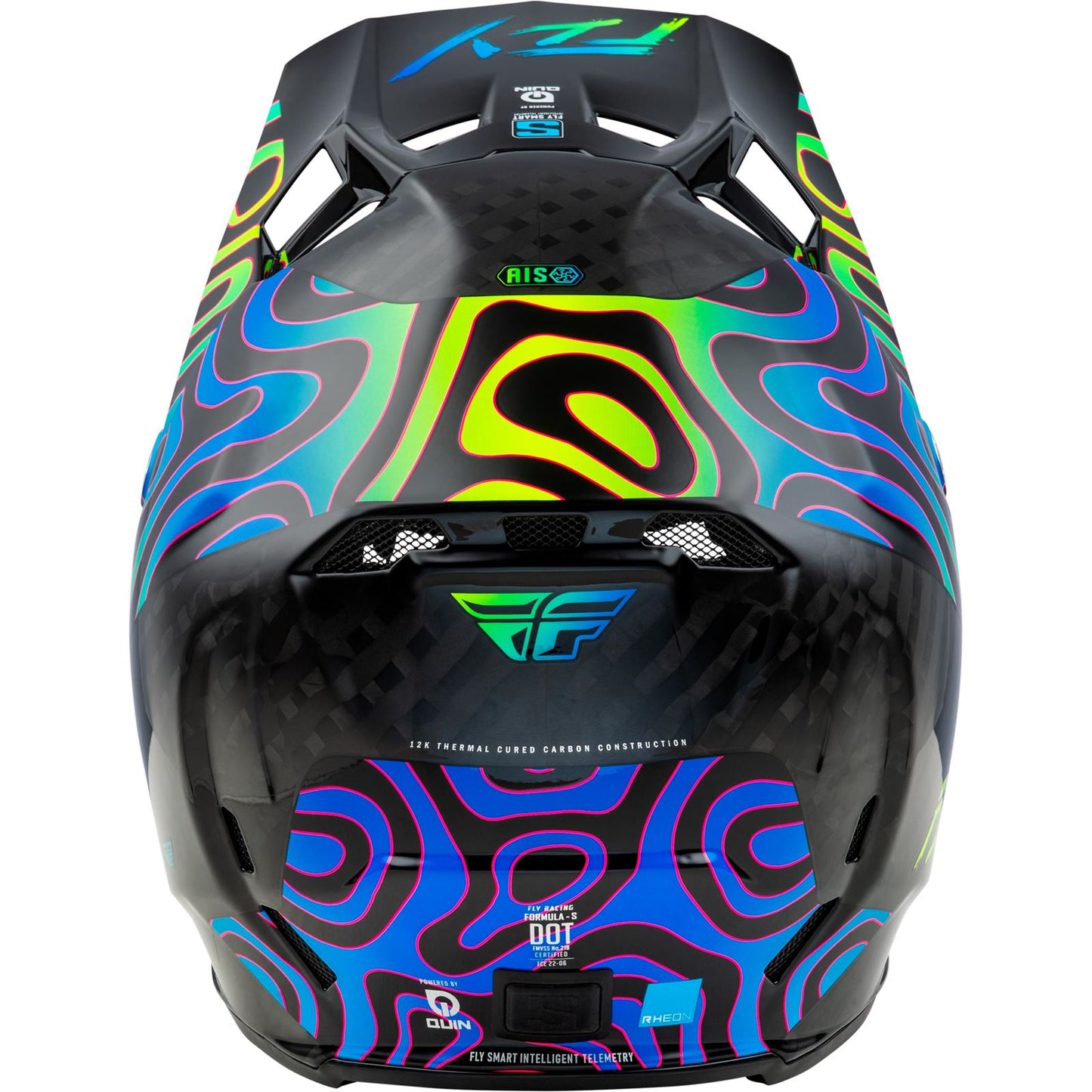 Fly Racing Youth Formula S Carbon Zen Helmet - Black Carbon/Blue/Yellow - Large 73-4468YL_1493569