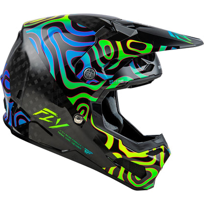 Fly Racing Youth Formula S Carbon Zen Helmet - Black Carbon/Blue/Yellow - Large 73-4468YL_1493571