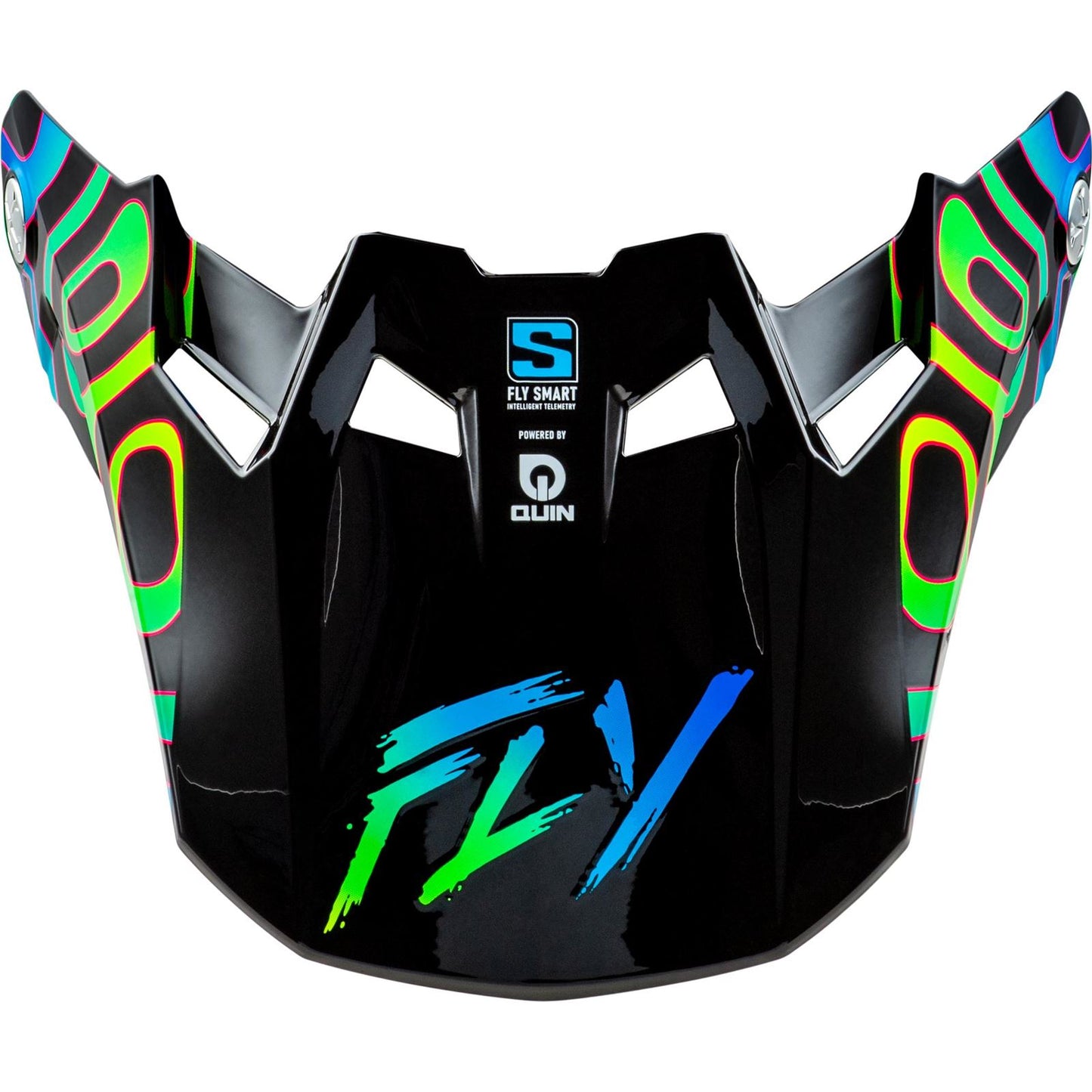 Fly Racing 2025 Formula S Carbon Zen Visor - Black Carbon/Blue/Yellow_1493548
