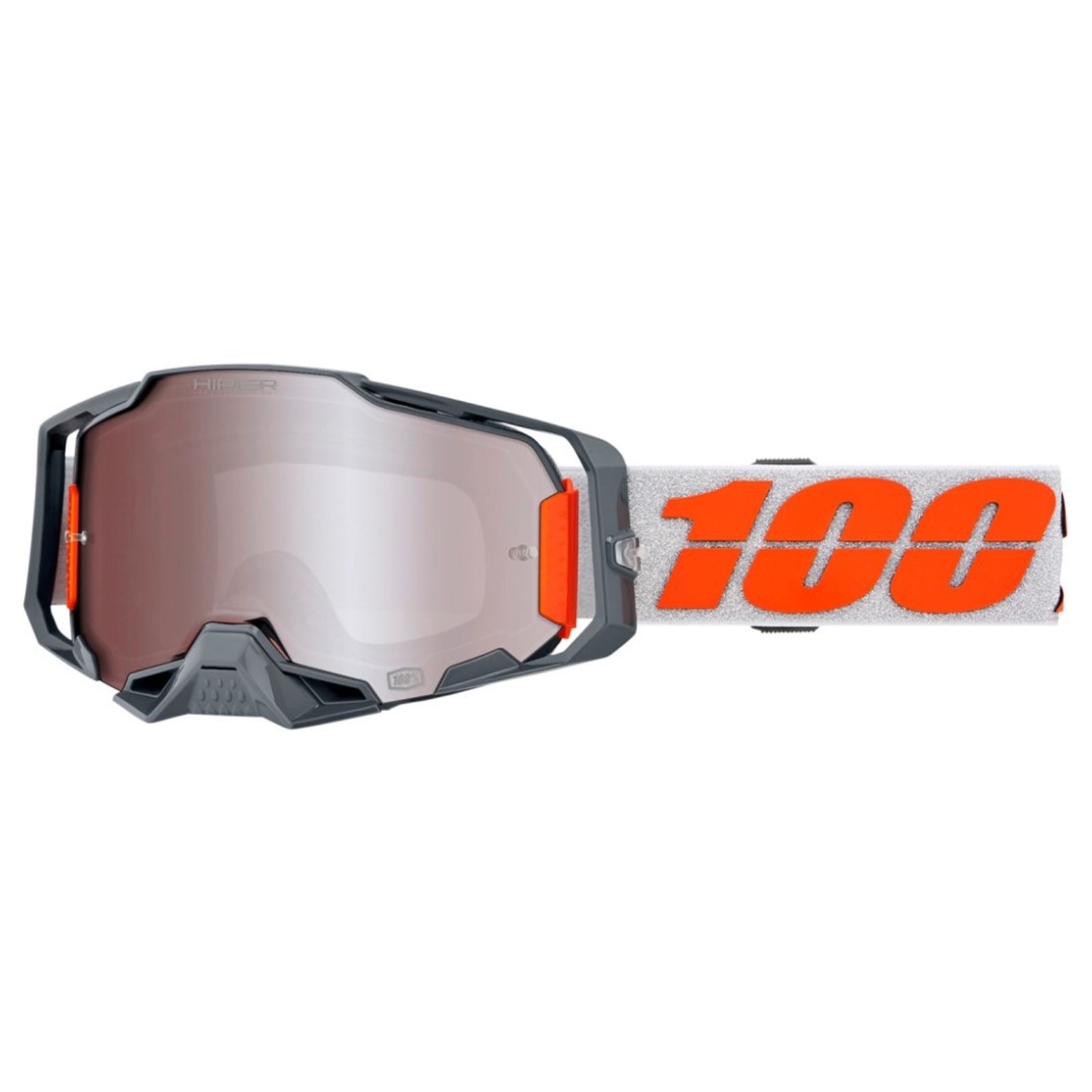 100% Armega Goggle - Silver/Orange - HiPER Silver Flash Lens 50003-00016_1547035