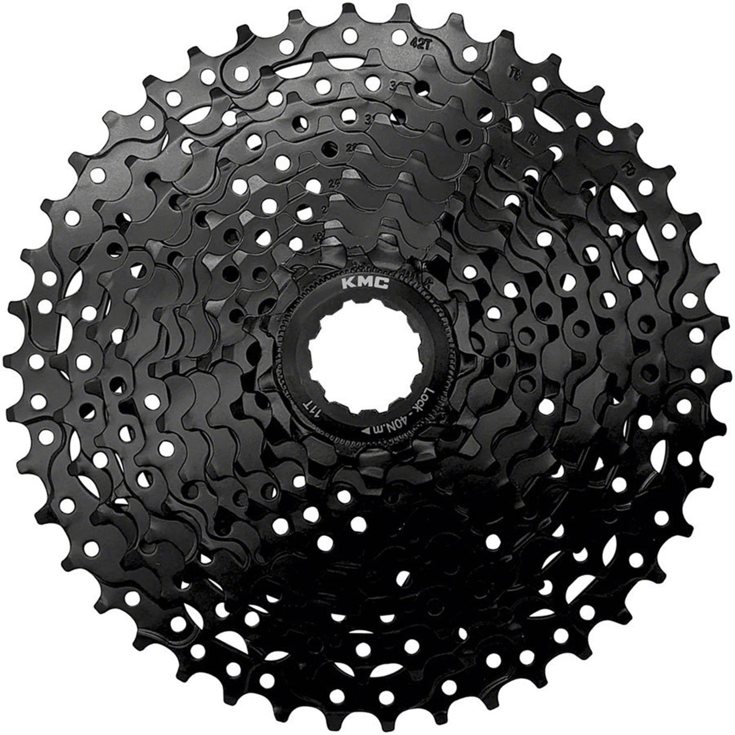 KMC REACT Cassette - 10-Speed, 11-42t, HG Driver Compatible, Black [MPN: CSTE00523]_1998790