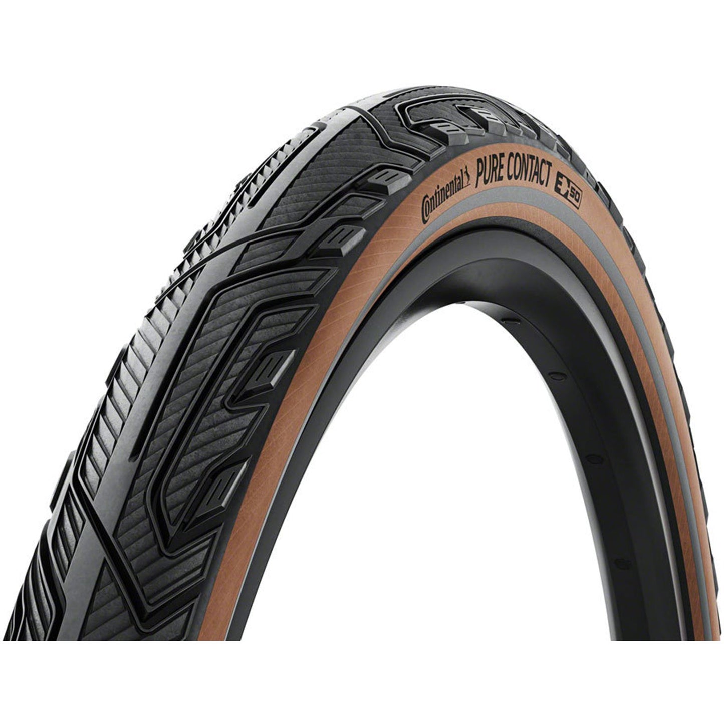 Continental Tire - Bicycle Pure Contact Tire 27.5 x 2.4, Clincher, Black/Coffee/Graphite Reflex [MPN: 01019840000]_2101969