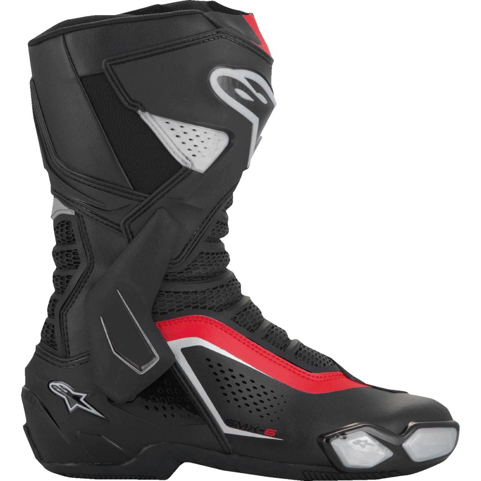 Alpinestars SMX-6 V3 Vented Boots - Black/Silver/Red - Size 8 [MPN: 2223225199 42]_1507132