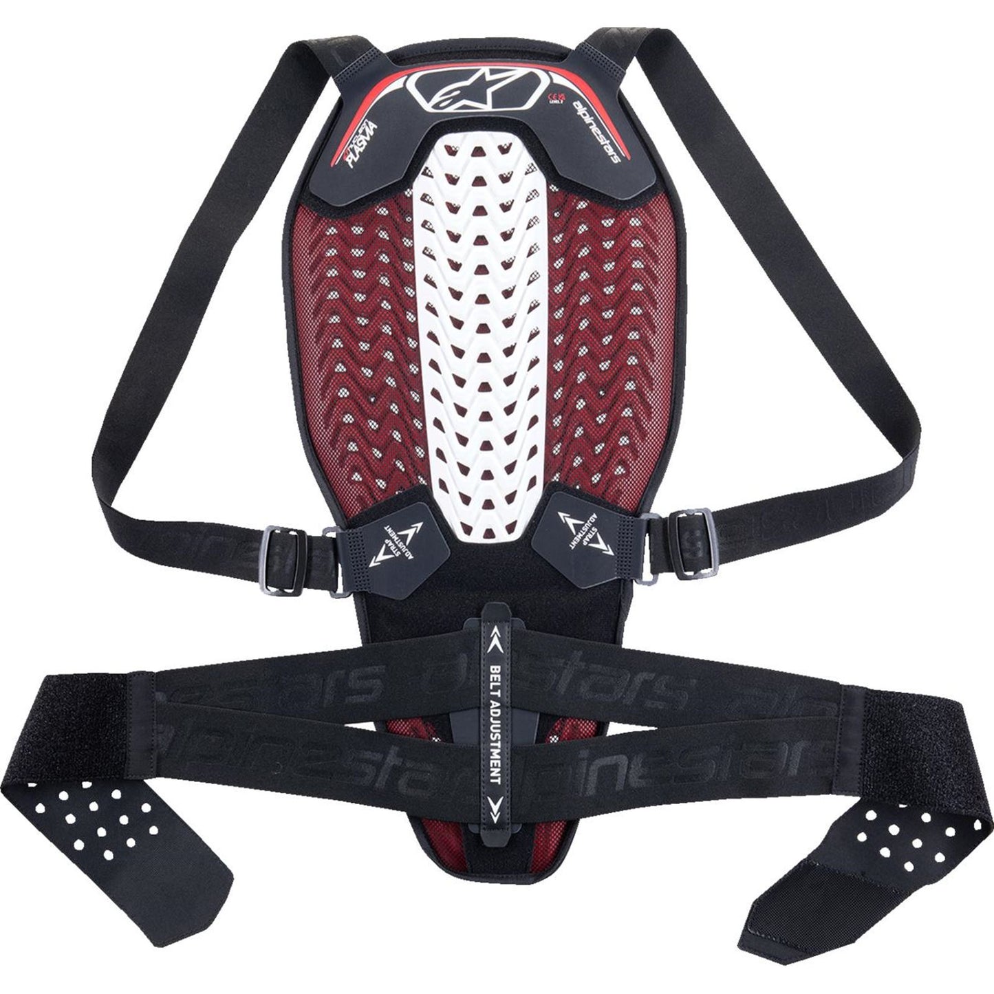 Alpinestars Nucleon Plasma Back Protector - Black/White/Red_1507351