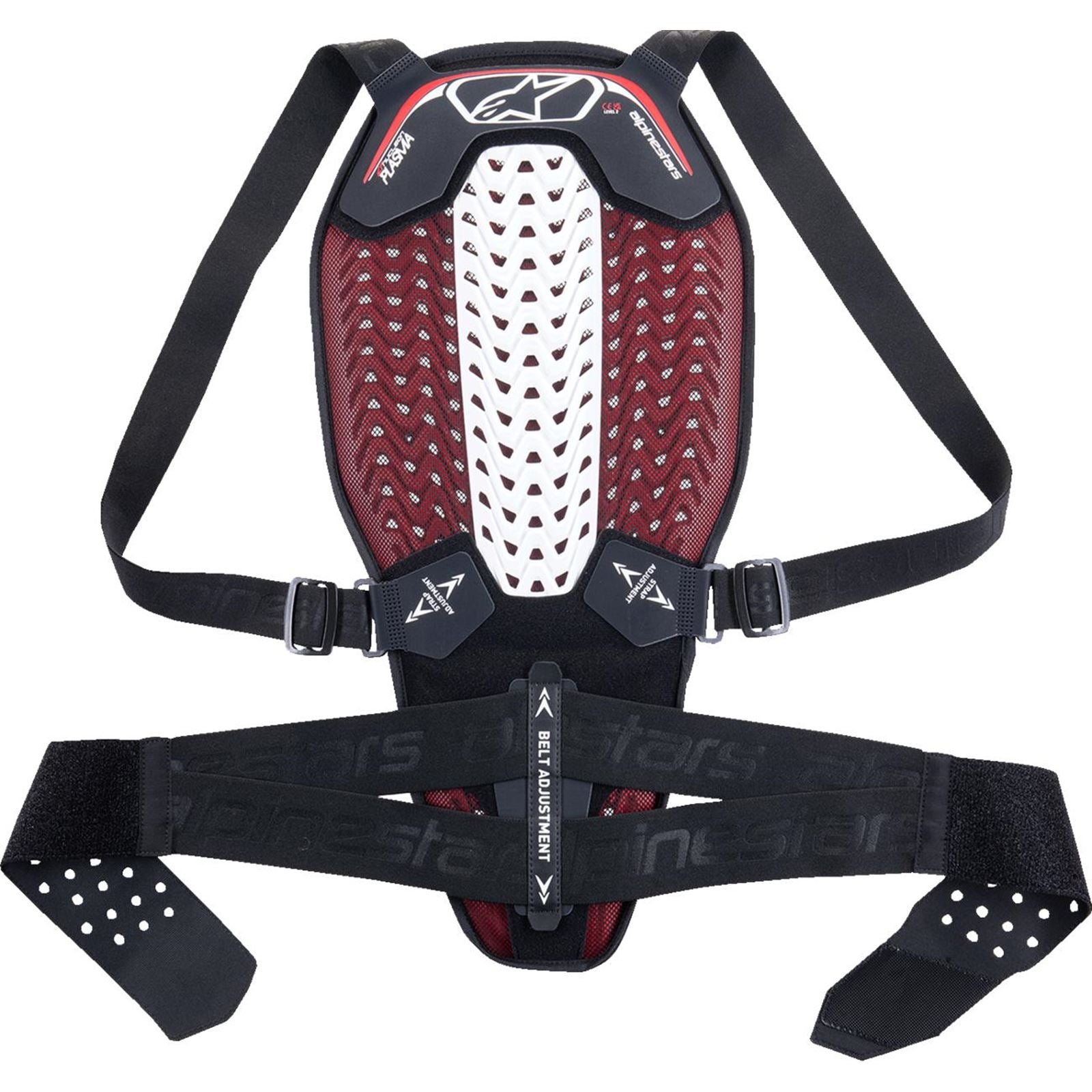 Alpinestars Nucleon Plasma Back Protector - Black/White/Red_1507351