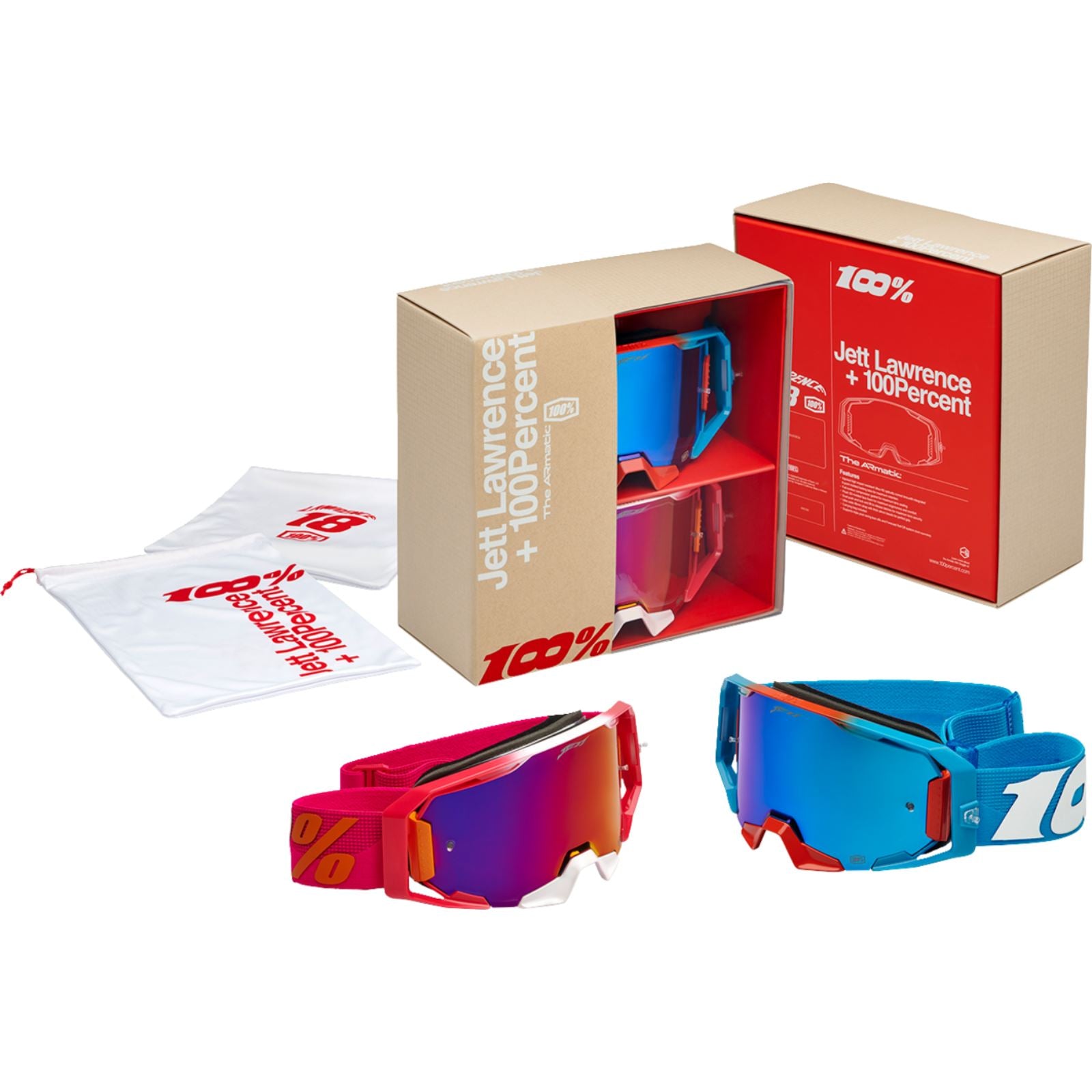 100% ARMATIC Goggles - Jett Lawrence LE Kit - 2/Pack 50063-00001_1535206