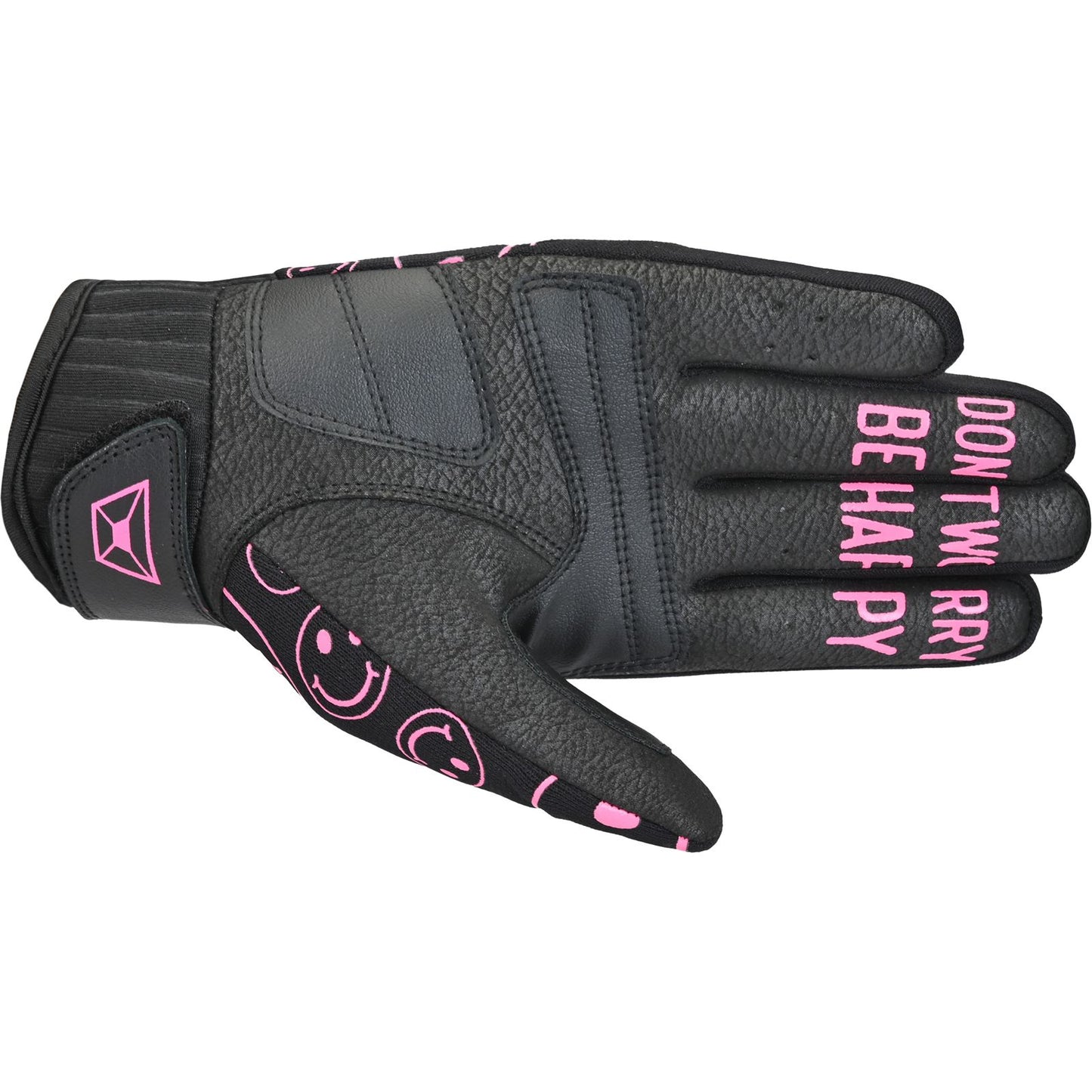 Cortech Standard Issue Happy Faces - Women's Gloves - Black/Pink - Small [MPN: STANDARD ISSUE]_1983685