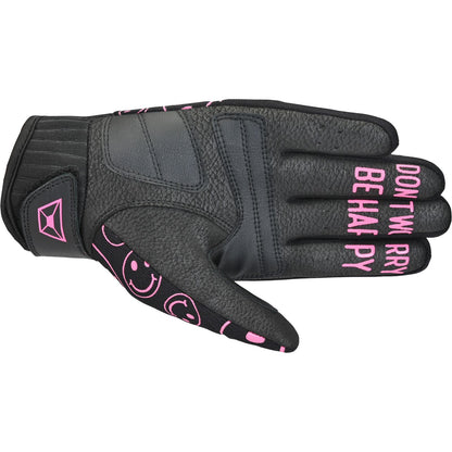 Cortech Standard Issue Happy Faces - Women's Gloves - Black/Pink - Small [MPN: STANDARD ISSUE]_1983685
