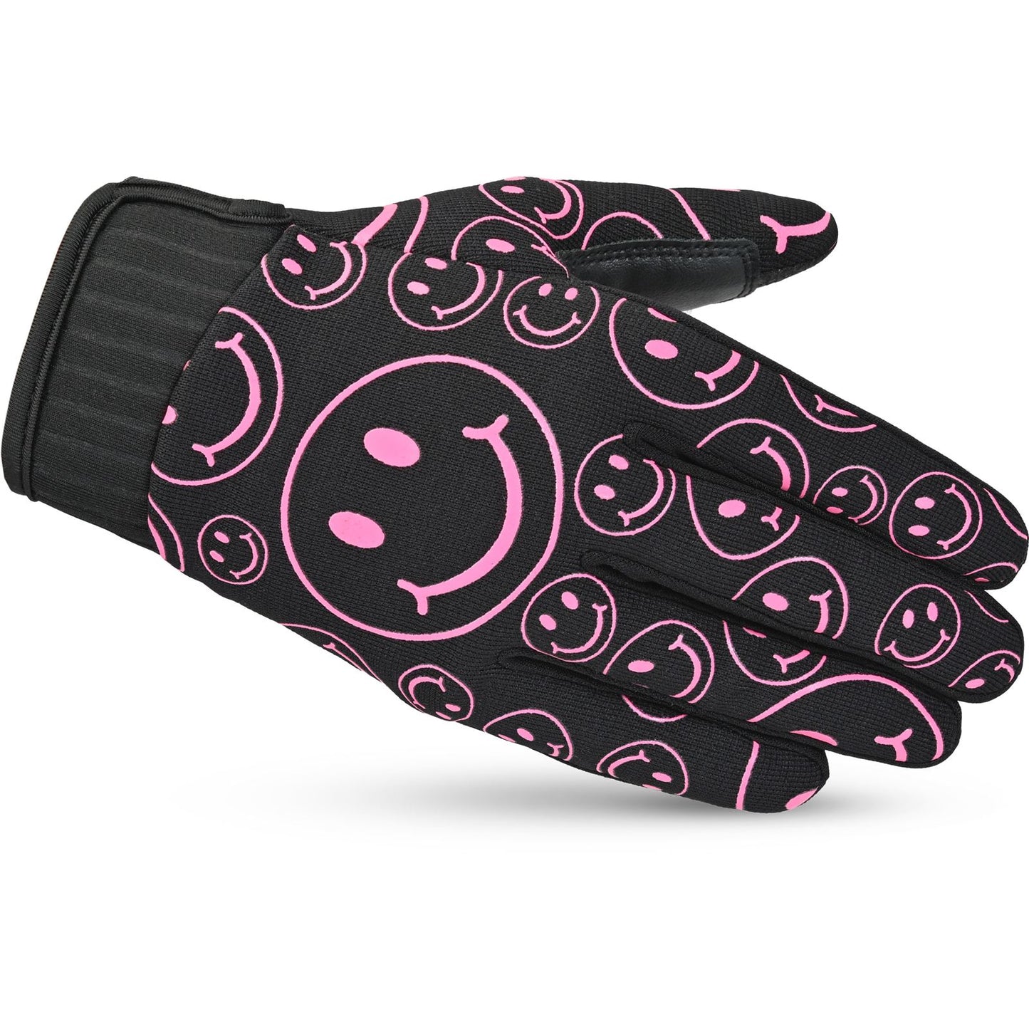 Cortech Standard Issue Happy Faces - Women's Gloves - Black/Pink - Small [MPN: STANDARD ISSUE]_1983874