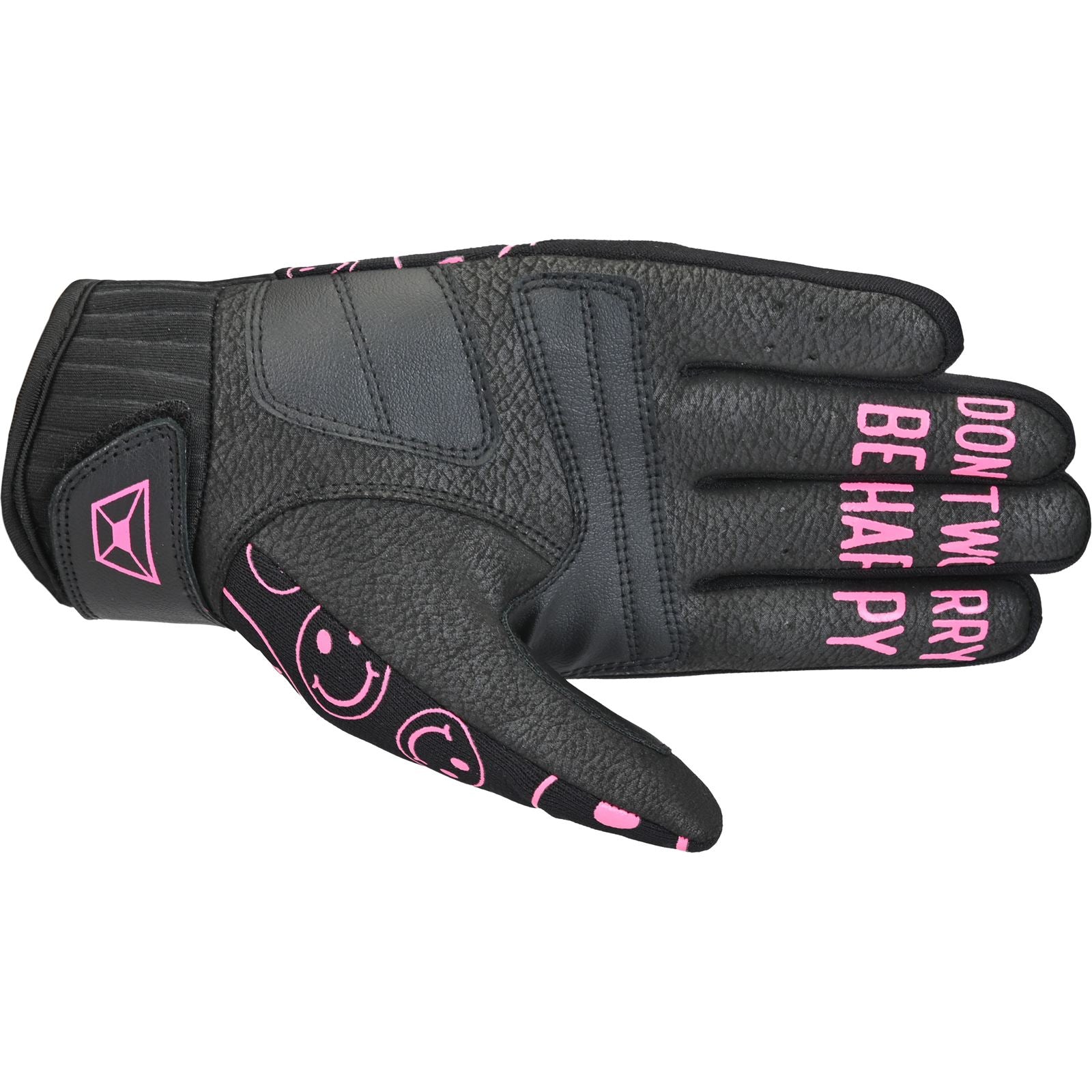 Cortech Standard Issue Happy Faces - Women's Gloves - Black/Pink - Medium [MPN: STANDARD ISSUE]_1983687