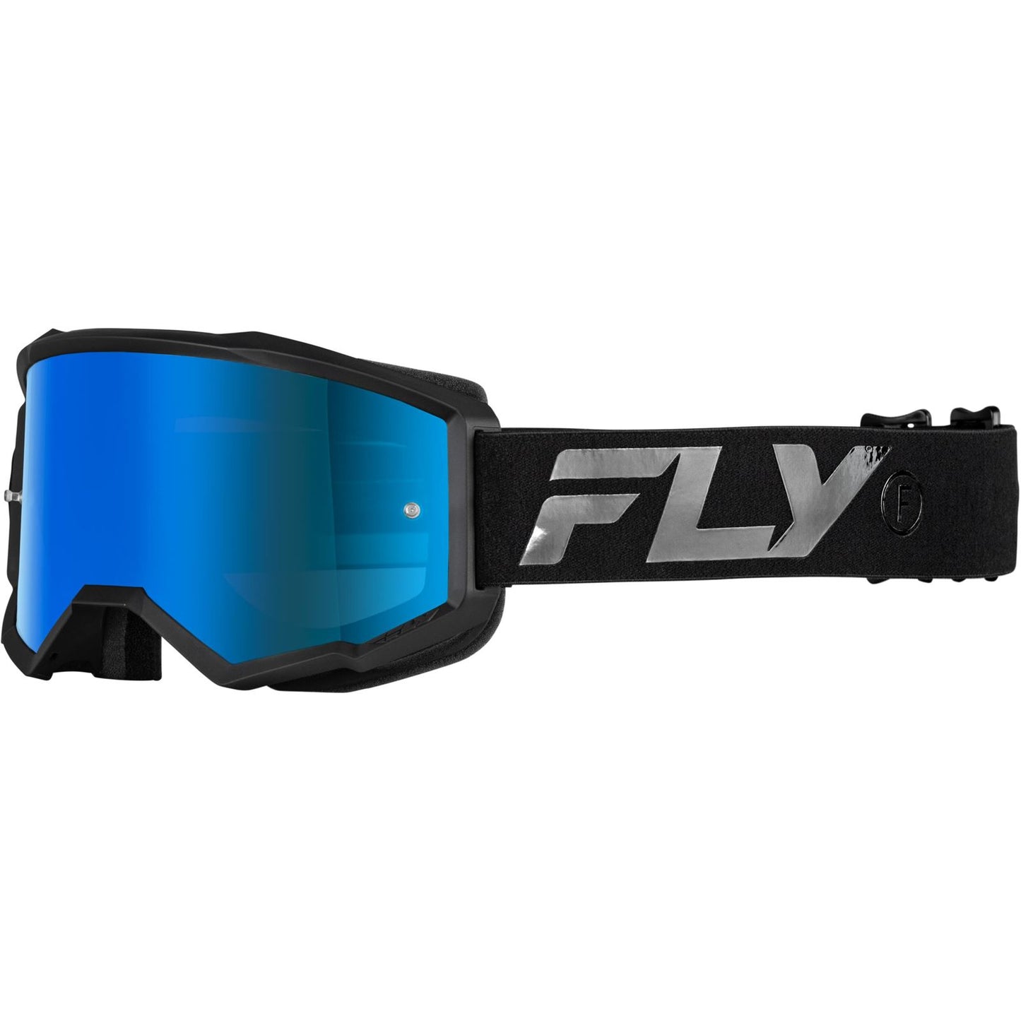 Fly Racing Zone Goggles - Black/Black with Sky Blue Mirror/Smoke Lens 37-51525_1495259