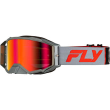 Fly Racing Zone Pro Goggles - Grey/Red with Light Red Mirror/Amber Lens 37-5191_1495329