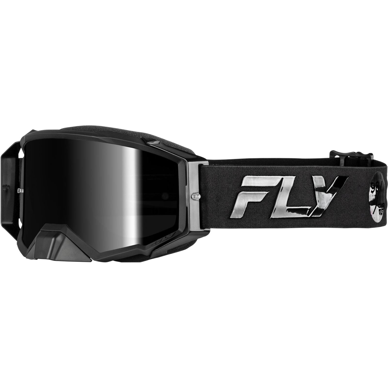 Fly Racing Zone Pro Goggles - Black/Black with Black Mirror/Smoke Lens 37-5192_1495331