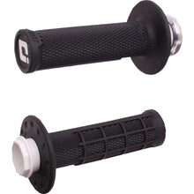 ODI Micro-X Half-Waffle v2 Lock-On Grips - Black/Silver [MPN: H36MXB]_1707545