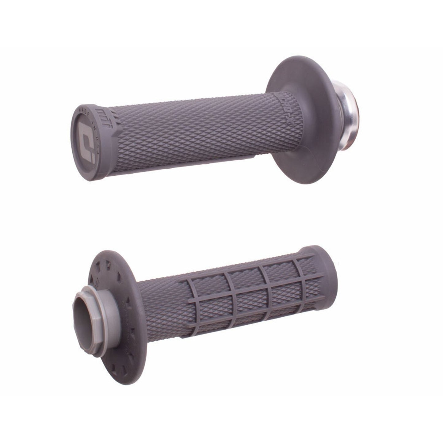 ODI Micro-X Half-Waffle v2 Lock-On Grips - Graphite/Silver [MPN: H36MXH]_1710271