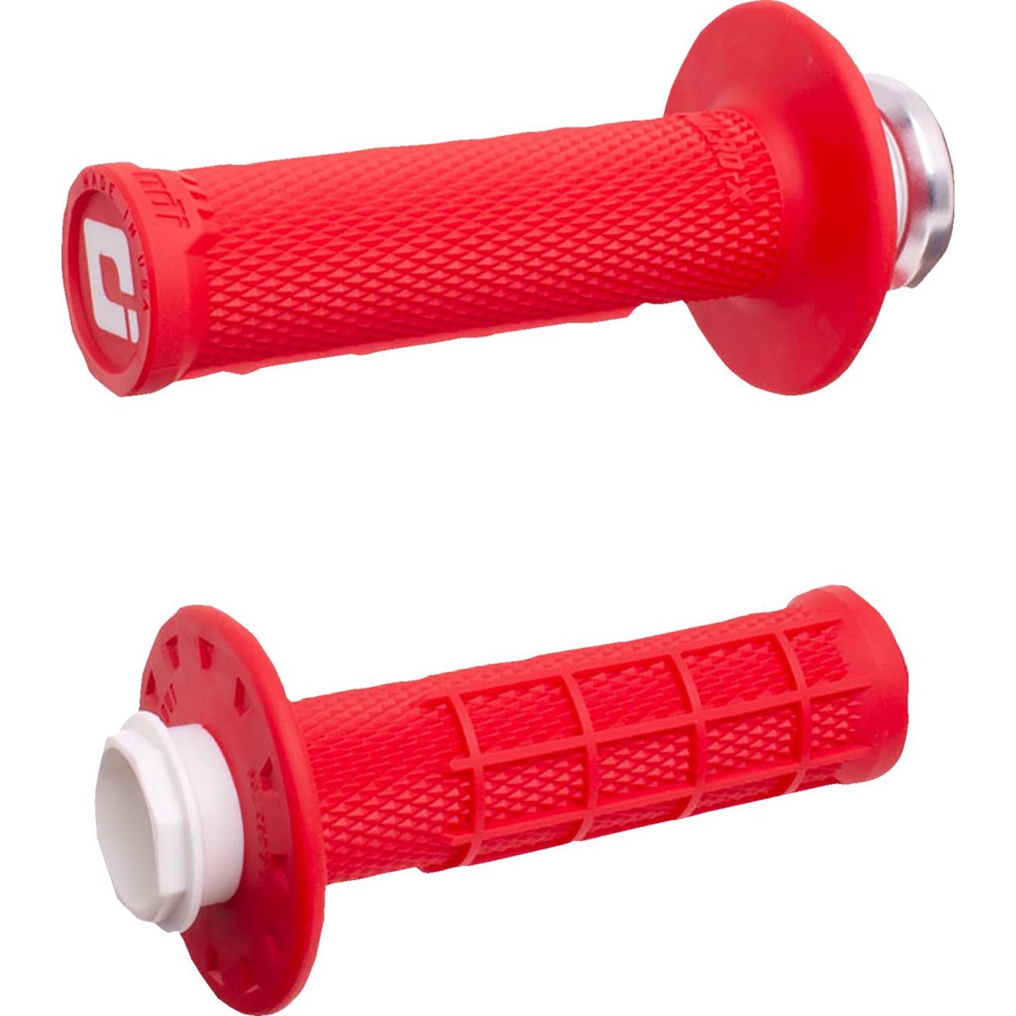 ODI Micro-X Half-Waffle v2 Lock-On Grips - Red/Black [MPN: H36MXR]_1707603