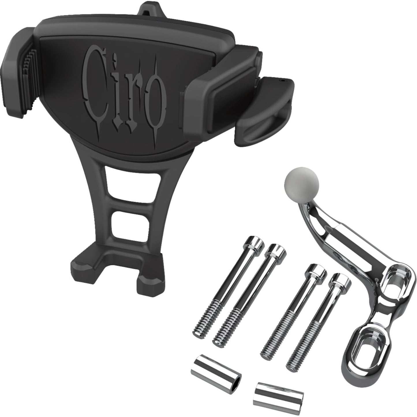 Ciro Phone Holder - Constrictor - Black - Chrome Offset Perch Mount [MPN: 50350]_1494081