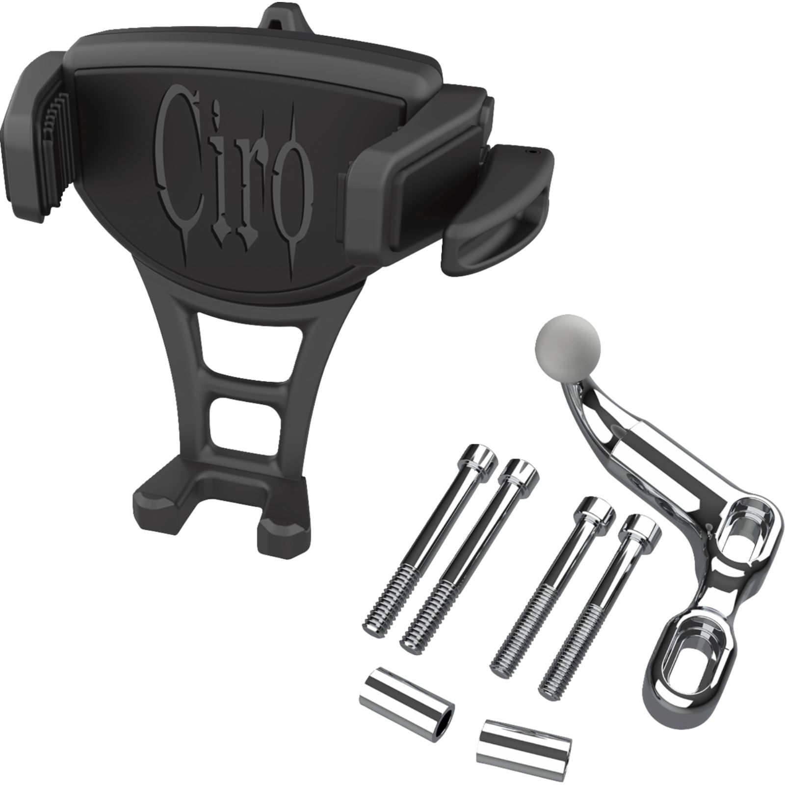 Ciro Phone Holder - Constrictor - Black - Chrome Offset Perch Mount [MPN: 50350]_1494081