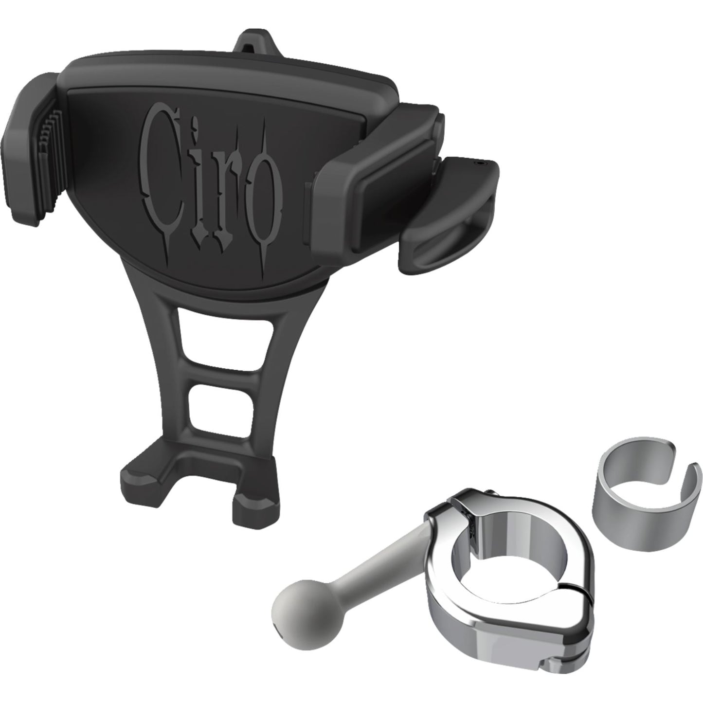 Ciro Phone Holder - Constrictor - Black - Chrome 7/8" | 1" Handlebar Mount [MPN: 50352]_1494083