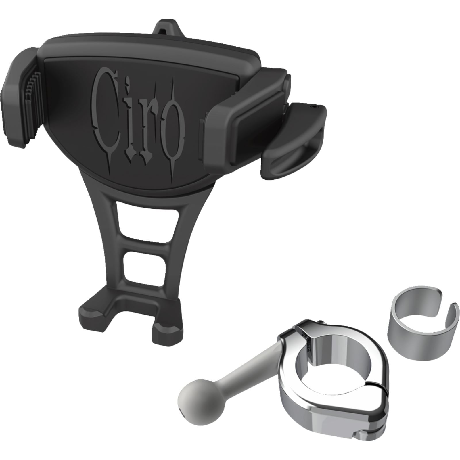 Ciro Phone Holder - Constrictor - Black - Chrome 7/8" | 1" Handlebar Mount [MPN: 50352]_1494083