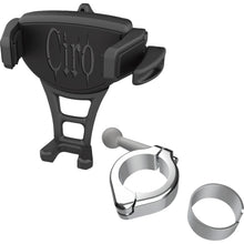 Ciro Phone Holder Constrictor - Black - Chrome 1-1/8" - 1-1/4" Handlebar Mount [MPN: 50354]_1494085