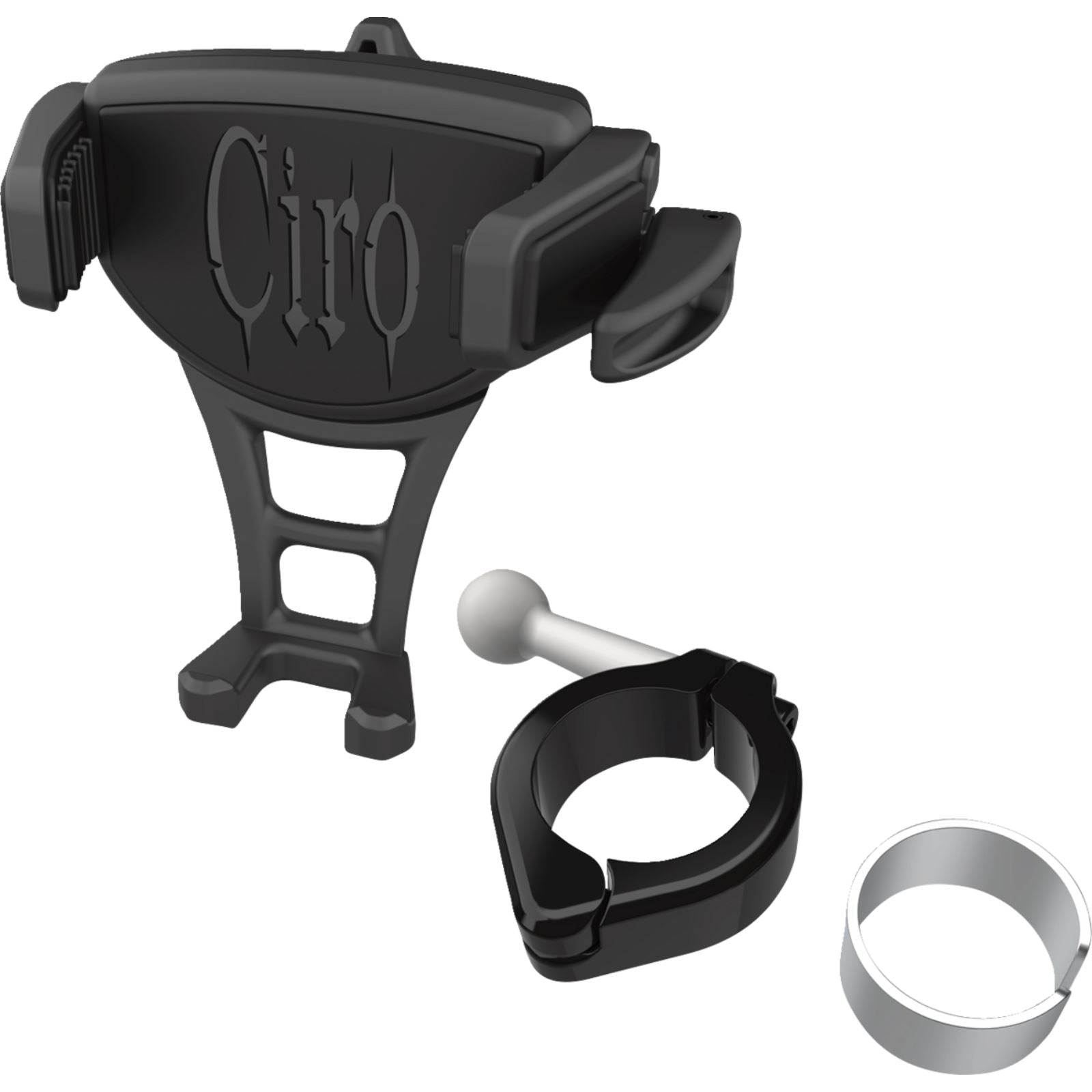 Ciro Phone Holder Constrictor - Black - Black 1-1/8" - 1-1/4" Handlebar Mount [MPN: 50355]_1494086