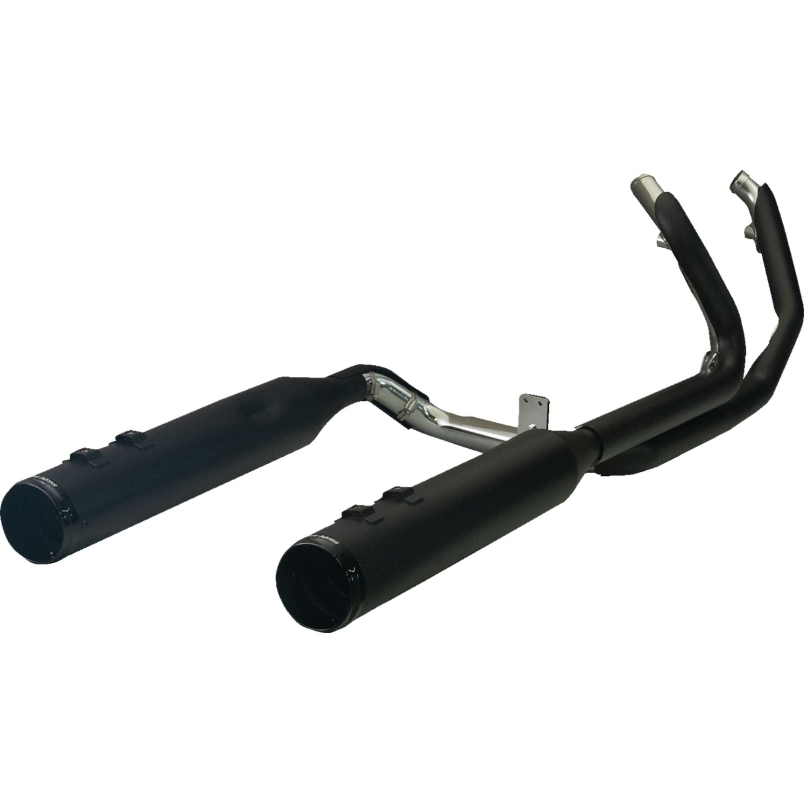 Khrome Werks 2-into-2 Dominator Exhaust System with 4-1/2" Mufflers - Black - Race Tip [MPN: 200130]_1494143