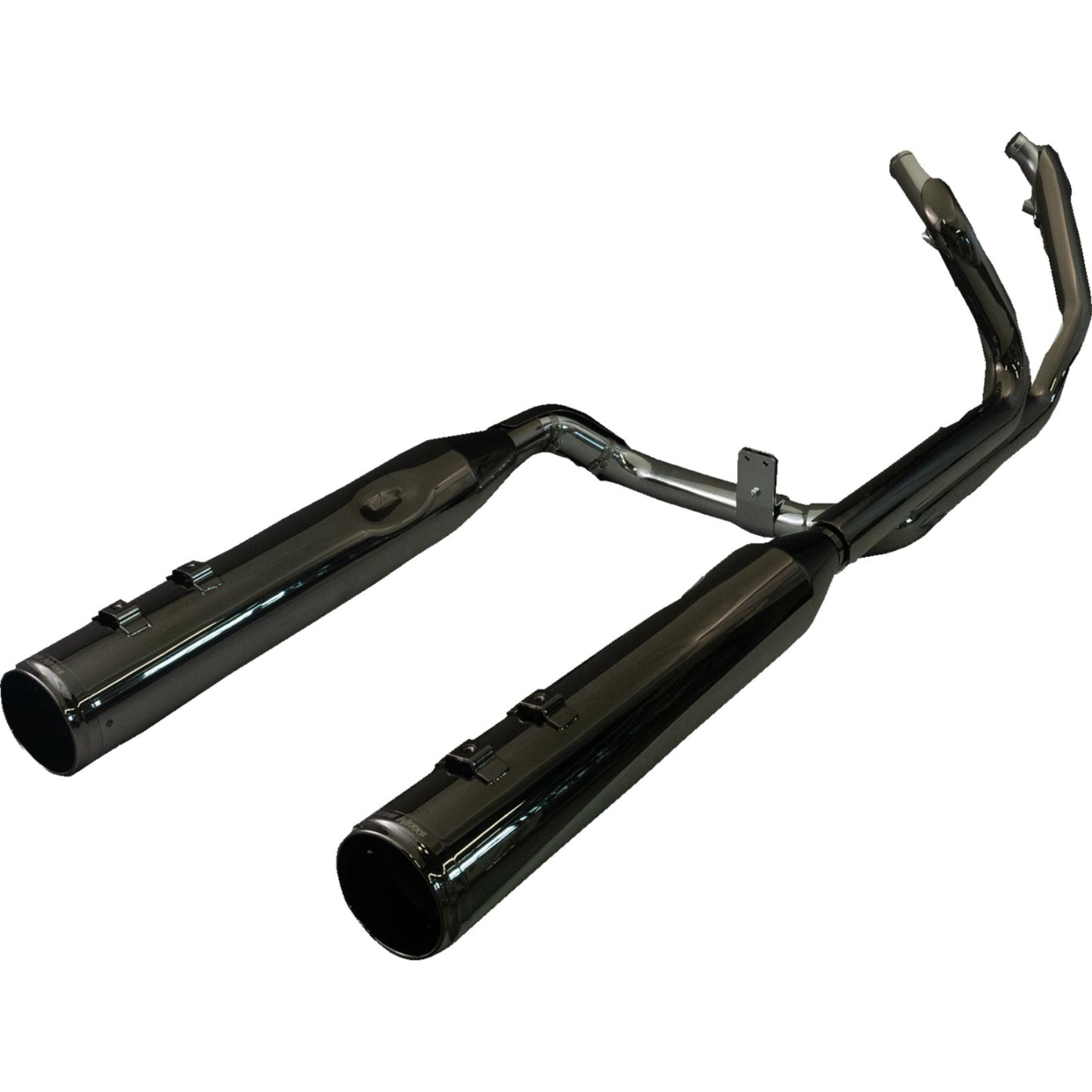 Khrome Werks 2-into-2 Dominator Exhaust System with 4-1/2" Mufflers - Black - Race Tip [MPN: 201130]_1494144