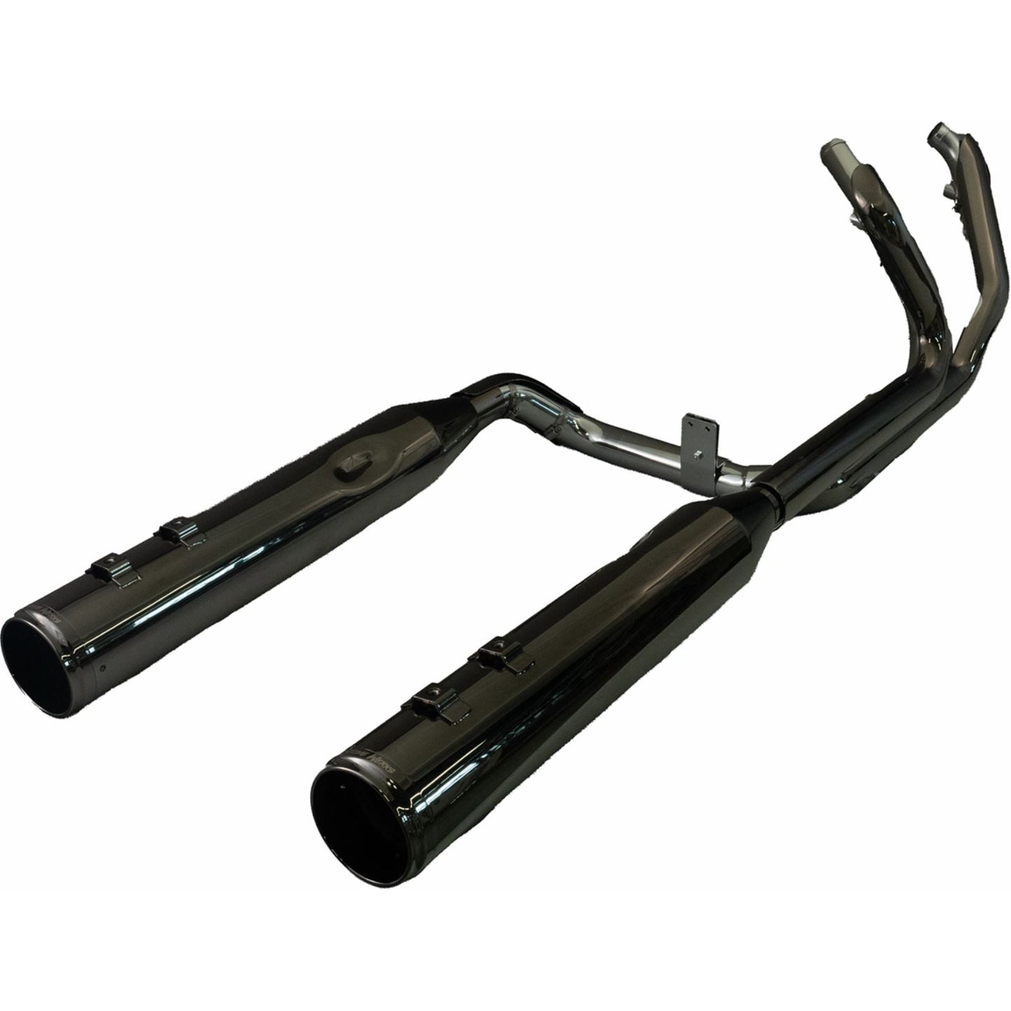 Khrome Werks 2-into-2 Dominator Exhaust System with 4-1/2" Mufflers Black - Race Tip  [MPN: 201150]_1494147