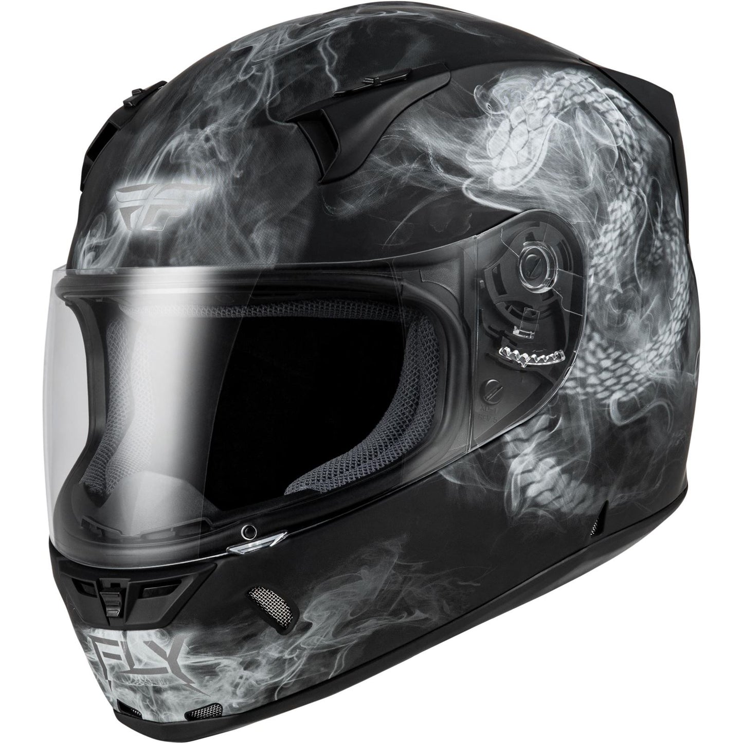 Fly Racing Revolt Coil Helmet - Matte Black/White_1519568