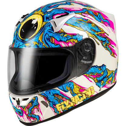Fly Racing Revolt Space Creep Helmet - Light Blue/White/Pink_1519632