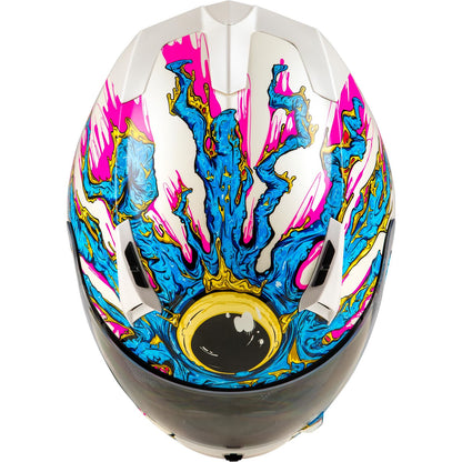 Fly Racing Revolt Space Creep Helmet - Light Blue/White/Pink_1519634