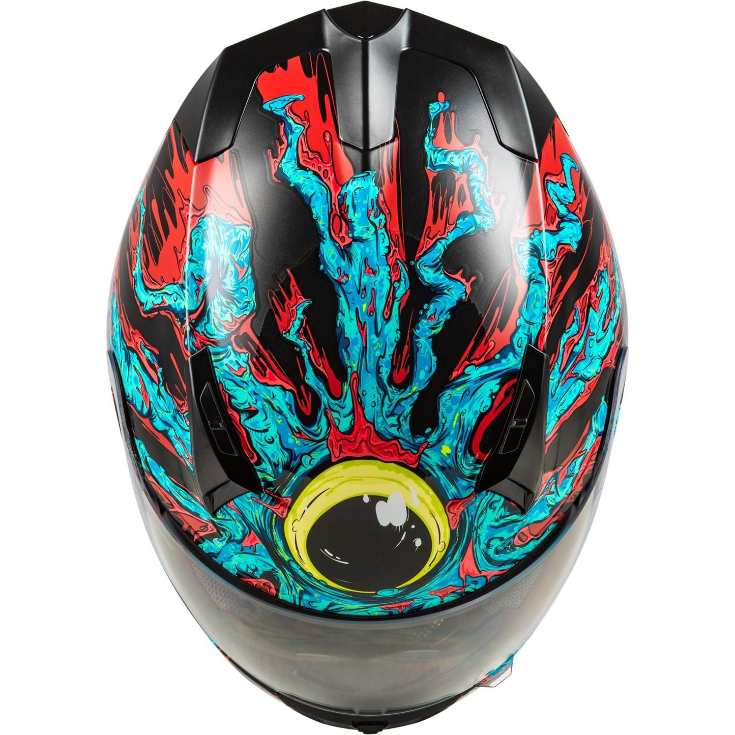 Fly Racing Revolt Space Creep Helmet - Light Blue/Black/Red_1519562