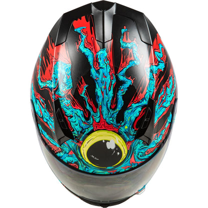 Fly Racing Revolt Space Creep Helmet - Light Blue/Black/Red_1519562