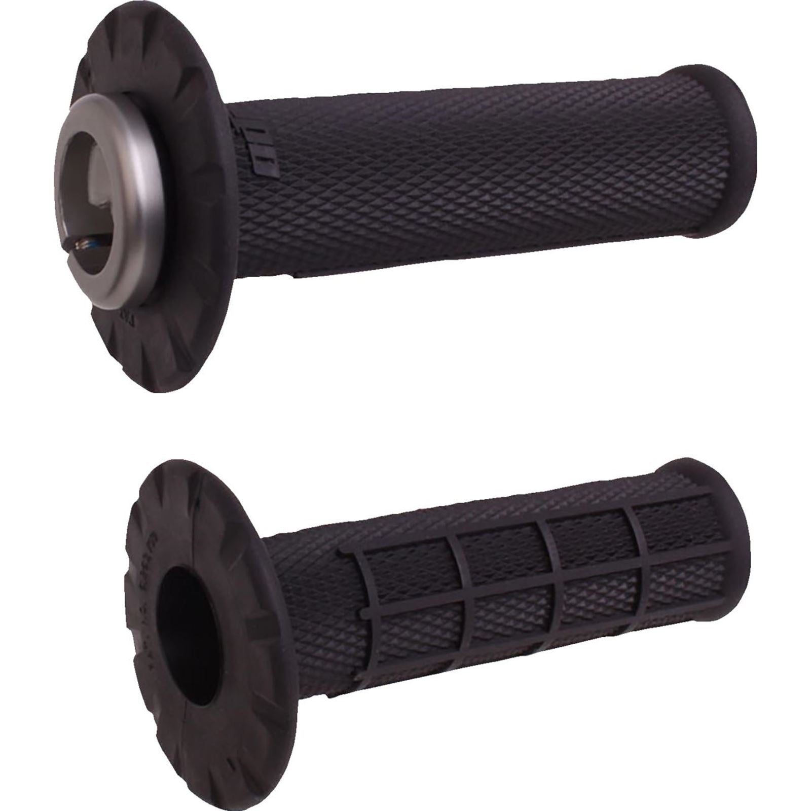 ODI Universal Lock-On Half Waffle Grips - Black/Black [MPN: H21UHWB]_1707600