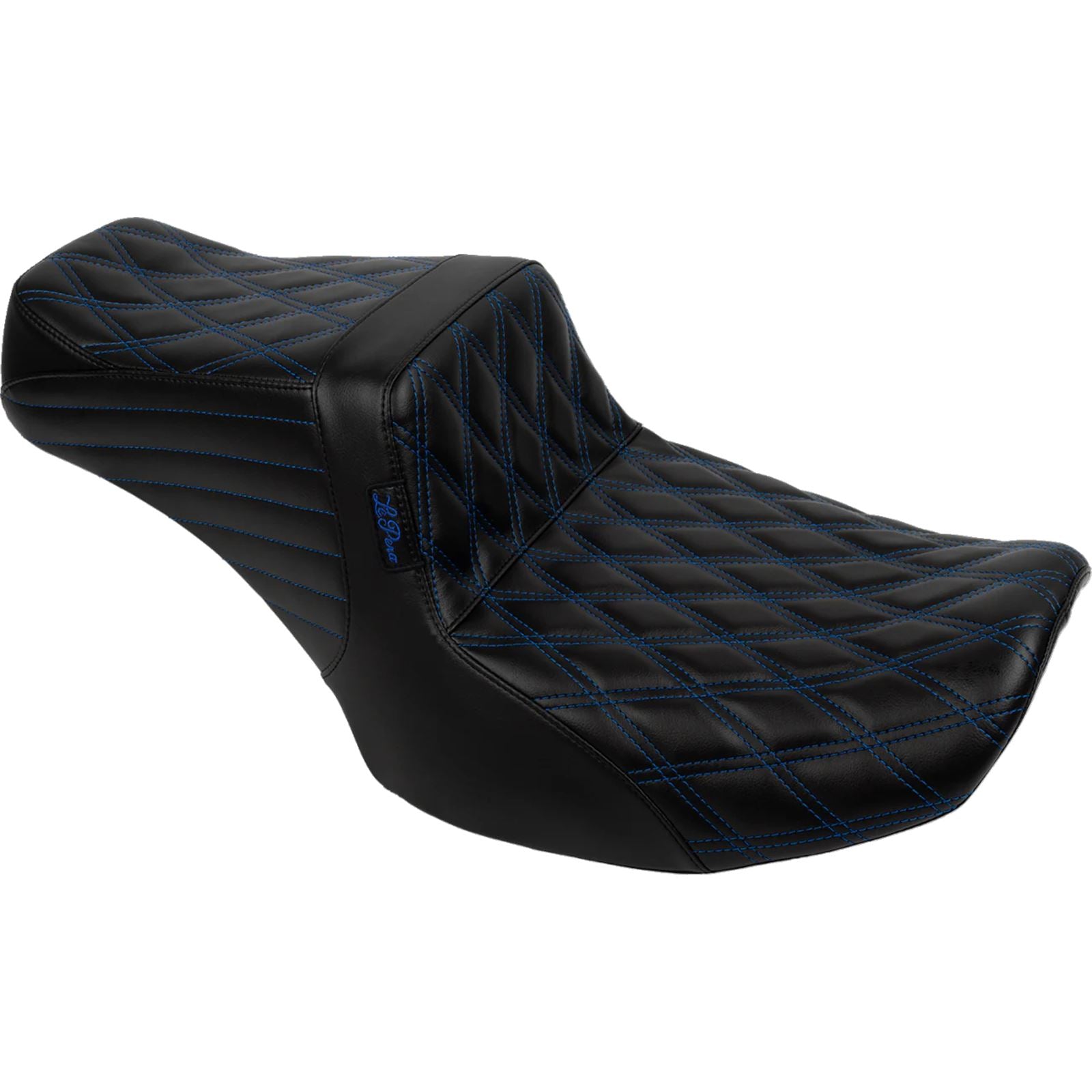 Le Pera Tailwhip Seat - Blue Double Diamond Stitch - FLH/FLT -'23-'24 LV-587DD-BE01_1687907