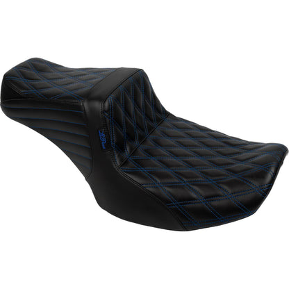 Le Pera Tailwhip Seat - Blue Double Diamond Stitch - FLH/FLT -'23-'24 LV-587DD-BE01_1687907