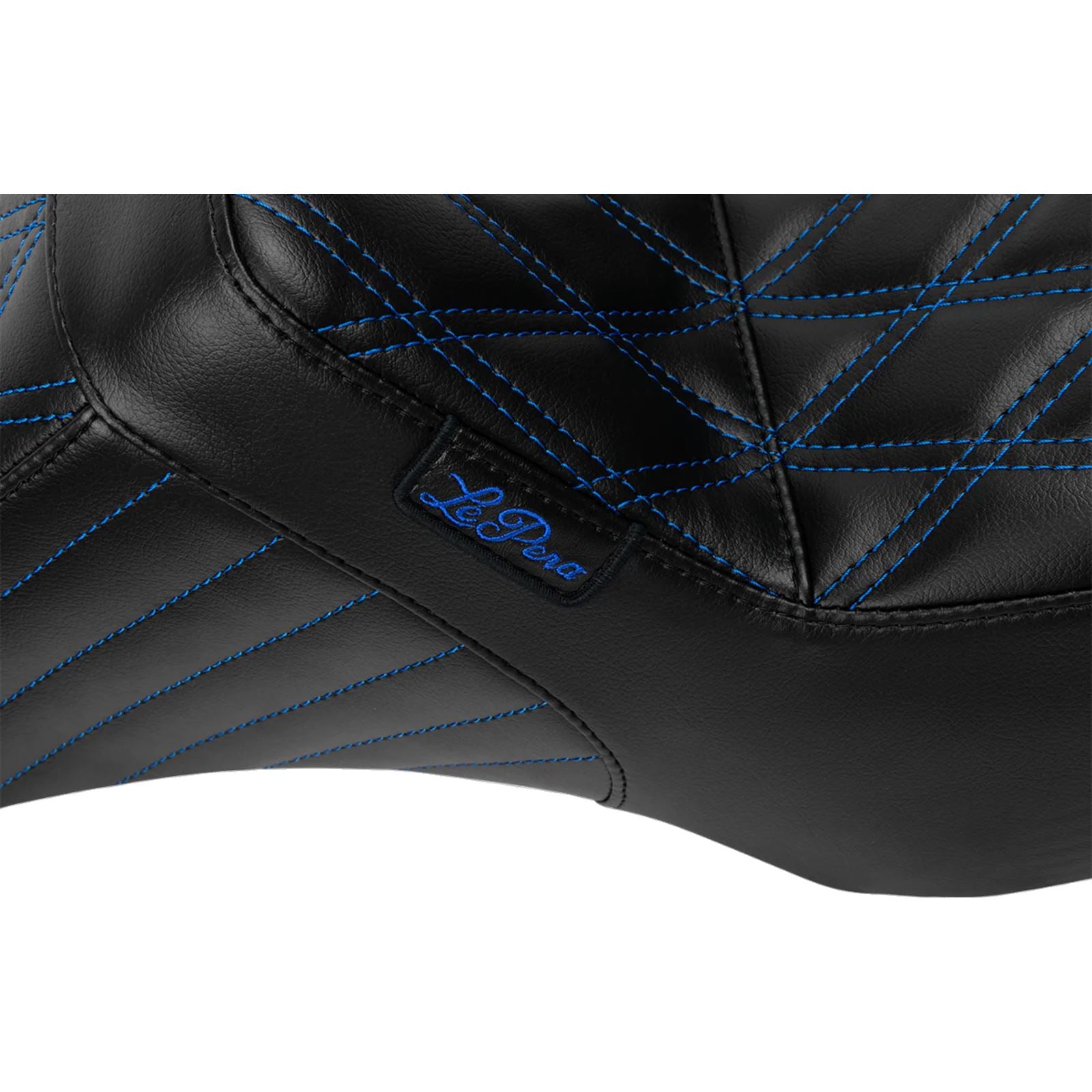 Le Pera Tailwhip Seat - Blue Double Diamond Stitch - FLH/FLT -'23-'24 LV-587DD-BE01_1687908