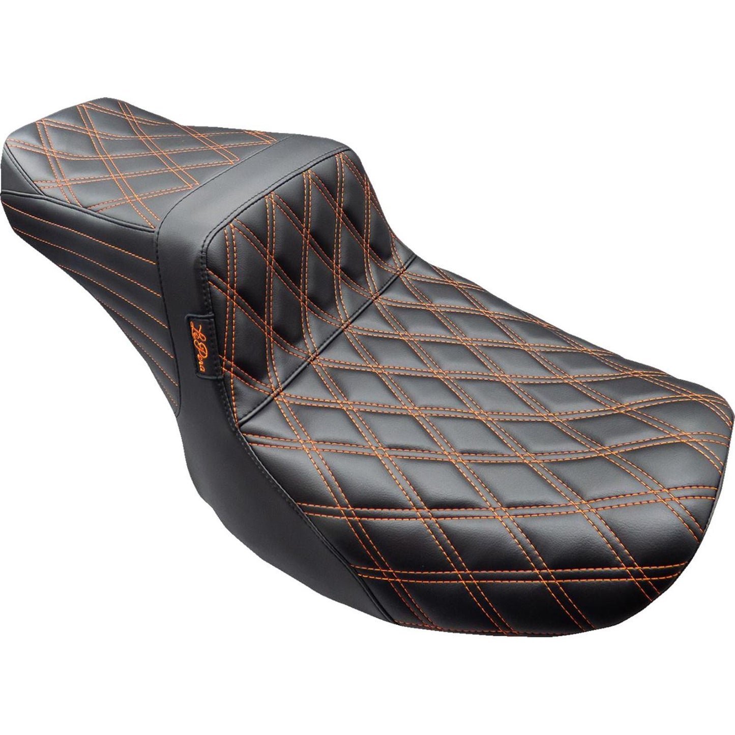 Le Pera Tailwhip Seat - Orange Double Diamond Stitch for FLH/FLT -'23-'24 [MPN: LV-587DD-OB4]_1499278