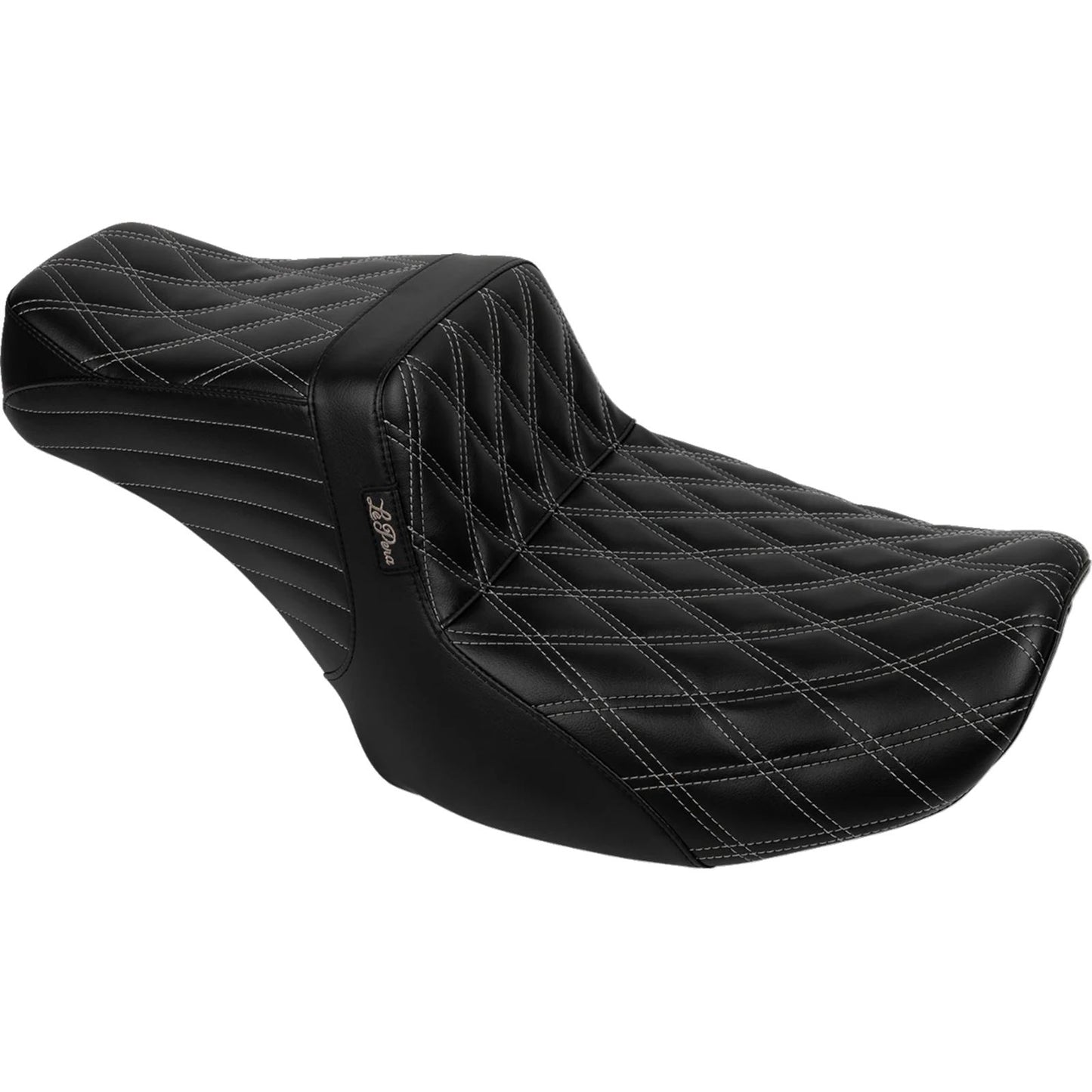 Le Pera Tailwhip Seat - Bright Gray Double Diamond Stitch - FLHFLT '23-'24 LV-587DD-GY01_1687910