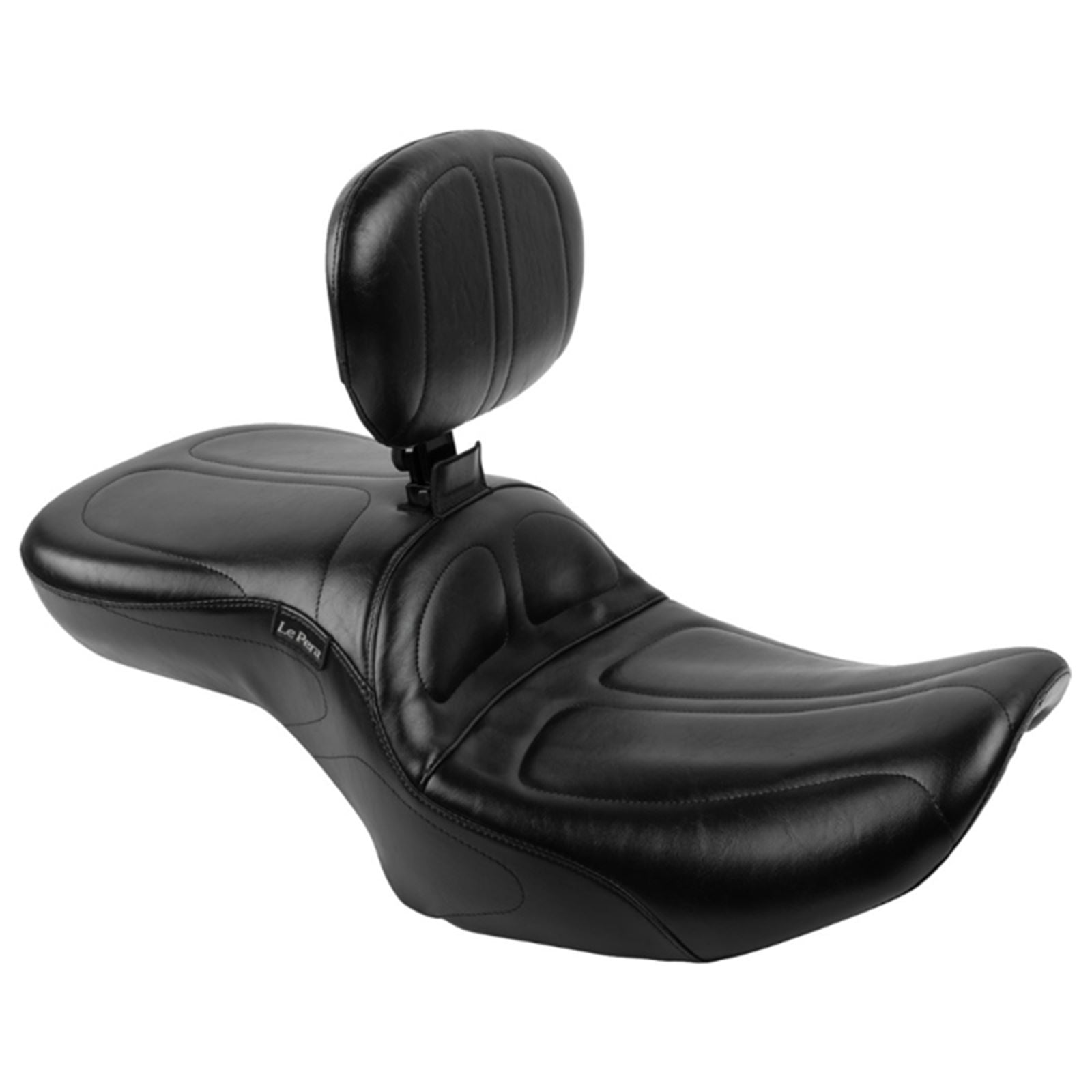 Le Pera Maverick Seat with Backrest - Black for H-D FLH/FLT '23-'24 [MPN: LV-957BR]_1694646