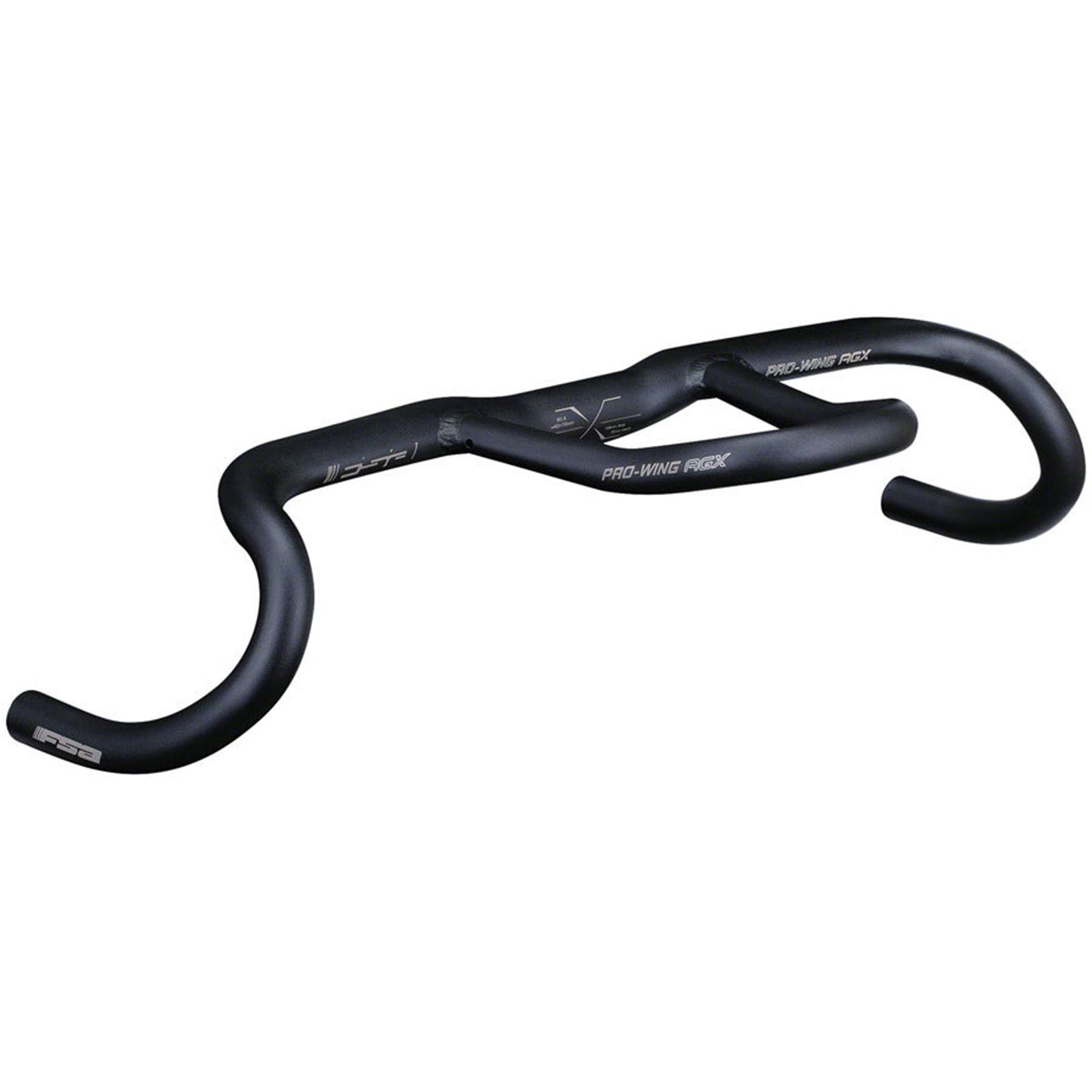 Full Speed Ahead Pro-Wing AGX Drop Handlebar - Aluminum, 31.8mm, 42cm, Black [MPN: 185-0028013870]_1924096