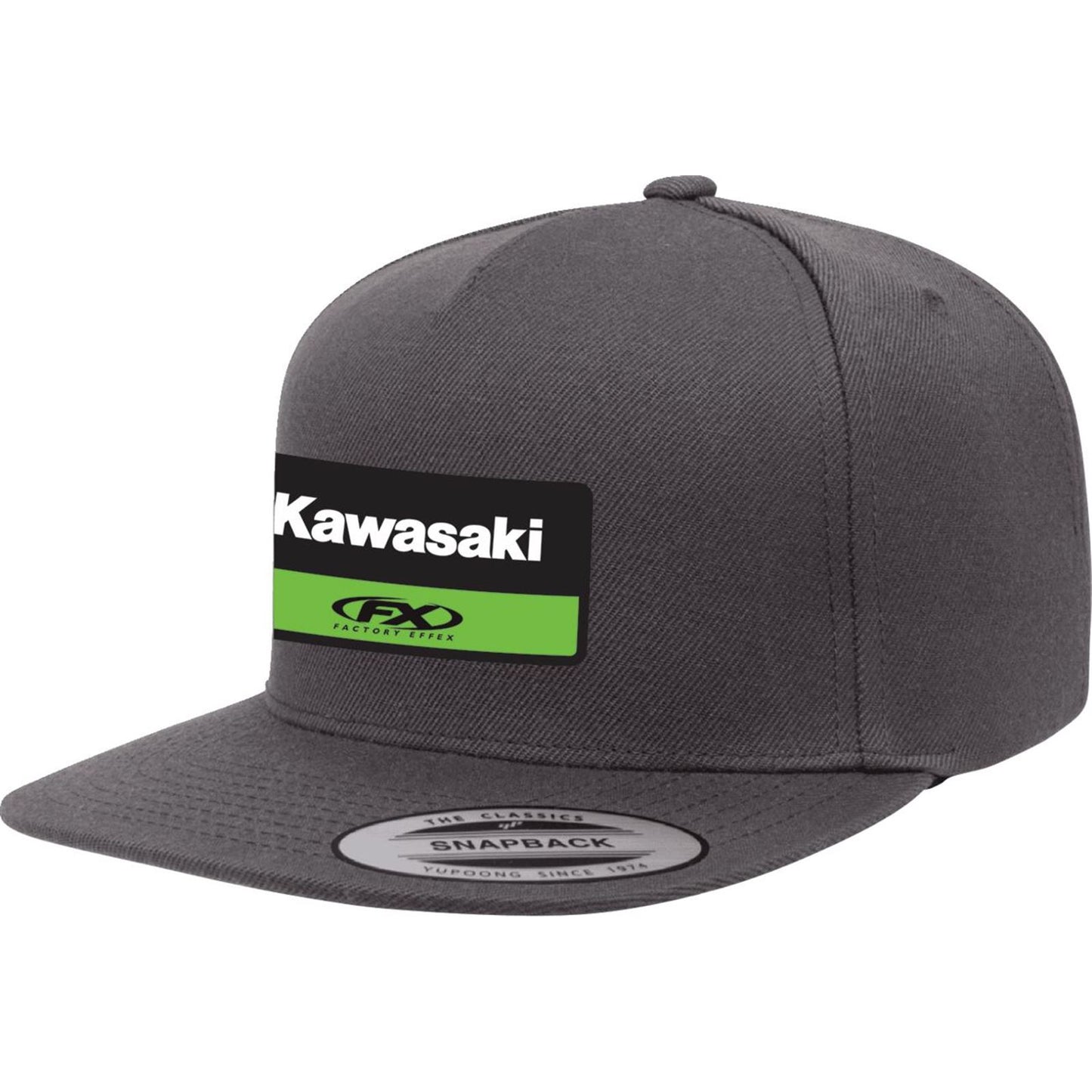 Factory Effex Kawasaki Victory Snapback Hat - Charcoal Gray 28-86102_1519675